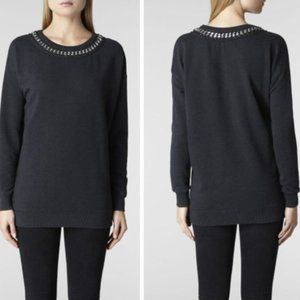ALLSAINTS Ita Chain Sweater in‎ Gray Size 0